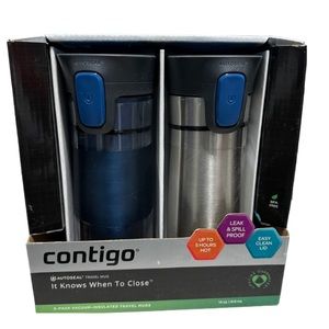 contigo 2-pack vacuum -insulated travel mugs 414ml
